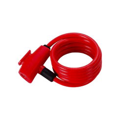 BBB BicycleLock QuickSafe 8mm x 1500mm Coil Cable Red